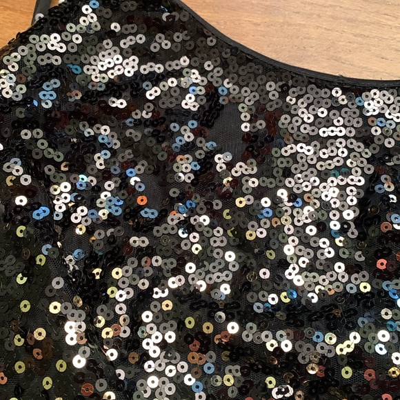 Used Saks Fifth Avenue black sequins dress - Picture 6 of 8